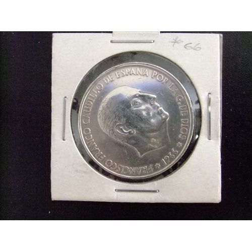 España Espagne Spain 1966 -19 66 Franco 100 Pesetas Cat.352