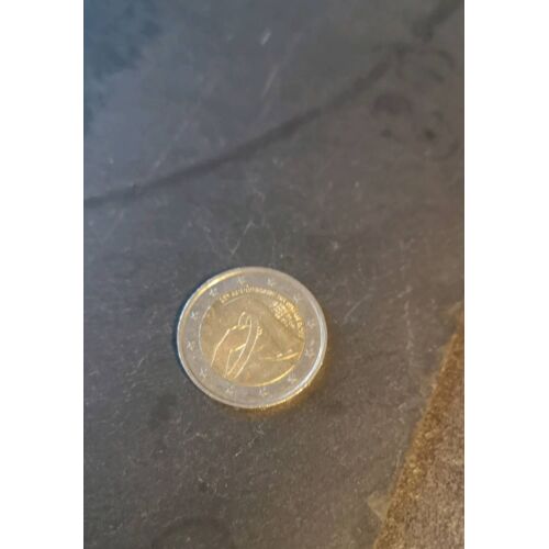 Pièce 2 Euros Rf 25th Anniversary Du Ruban Rose