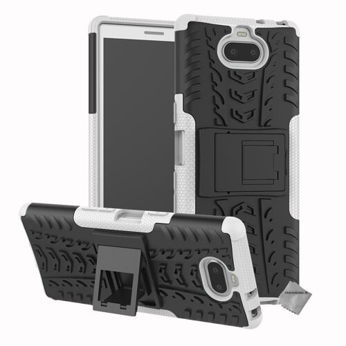 Housse etui coque rigide anti choc pour Sony Xperia 10 + film ecran - BLANC