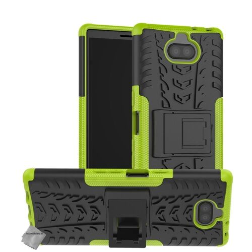 Housse etui coque rigide anti choc pour Sony Xperia 10 Plus + film ecran - VERT