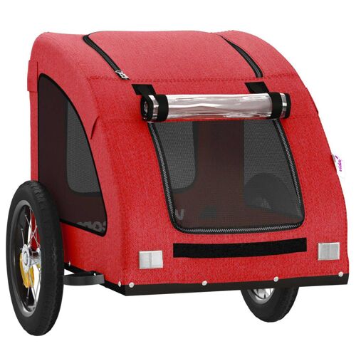 Remorque Chariot Transport De Vélo Pour Animaux De Compagnie Rouge Helloshop26 02_0044349