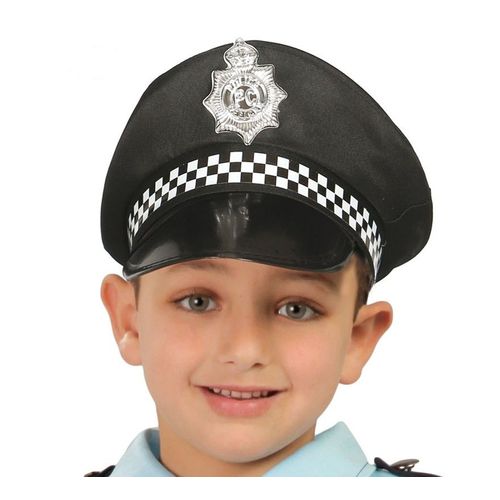 Casquette Police Avec Plaque Argent?E (Taille Unique Enfants)