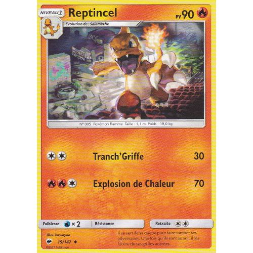 Carte Pokémon 19/147 Reptincel 90 Pv