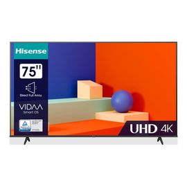 Hisense 75A6K - 75" A6K Series TV LCD rétro-éclairée par LED - Smart TV - VIDAA - 4K UHD (2160p) 3840 x 2160 - HDR - Direct LED - noir
