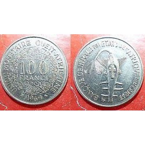 Afrique De L'ouest = Union Monétaire Ouest Africaine, Pièce De 100 Francs, Année 1969, En Nickel, De La Banque Centrale Des États De L'afrique De L'ouest,