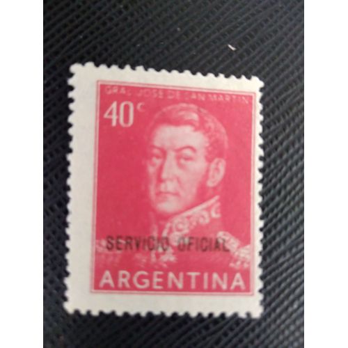Timbre Argentine Yt S 378 José Francisco De San Martín (1778-1850), Ovpt. Officiel 1956 ( 141207 )