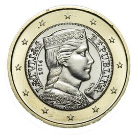 Lettonie 1 Euro 2019 Neuf Unc Du Bu+++Tres Rare+++