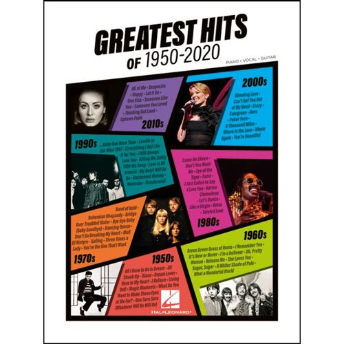 Greatest Hits Of 1950-2020 - Recueil Piano, Voix Et Guitare Hl00323325 9781540070838
