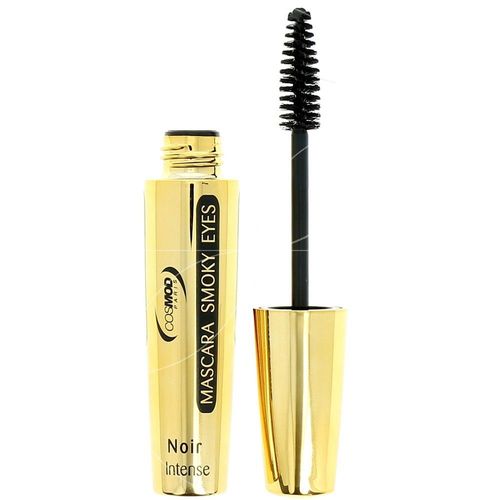Mascara Intense Noir Smoky Eyes Cosmod Tube Or Brosse En Fibre Maxi Volume Noir Charbon Black Carbon Regard Intense Sublimer, Noir Intensifié. Fabriqué En France 