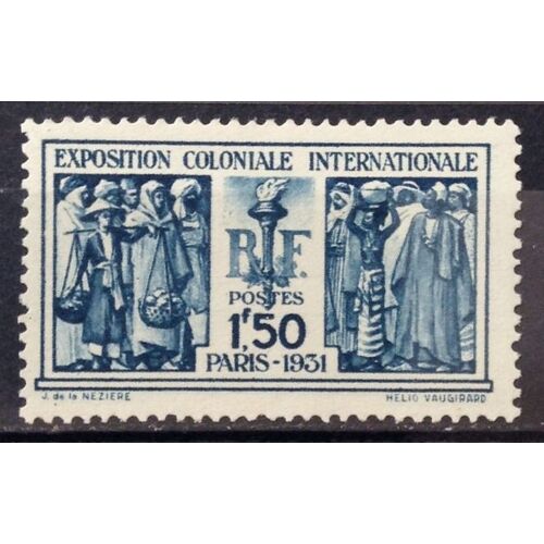 Exposition Coloniale 1f50 Bleu - Grand (Très Joli N° 274) Neuf* - Cote 50,00 - France Année 1930 - N23944