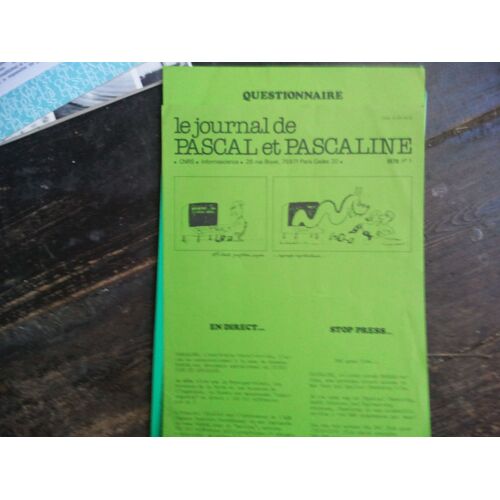 Le Journal De Pascal Et Pascaline 1