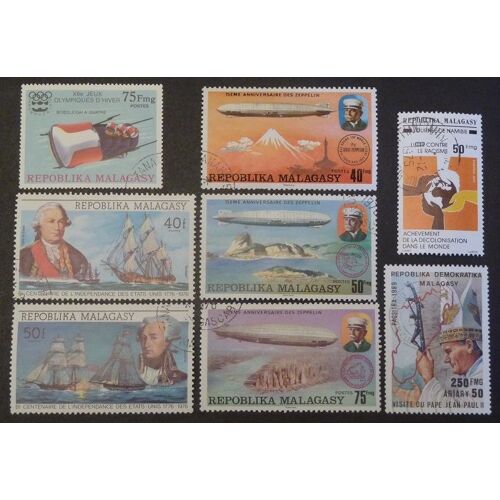 Madagascar Oblitéré N° 560 Et + Lot De 8 Timbres De 1975-89