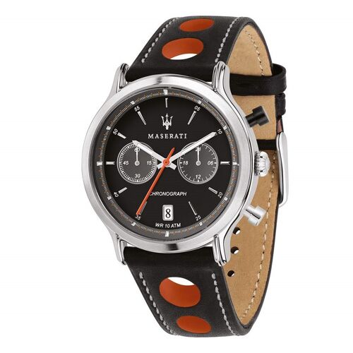 Montre Maserati En Cuir Noir
