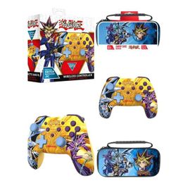 Manette Yu-Gi-Oh! Sans Fil Bluetooth Pour Nintendo Switch ? Pc Dark Magician Vs Blue-Eyes White Dragon + Sacoche Xl Switch Et Oled.