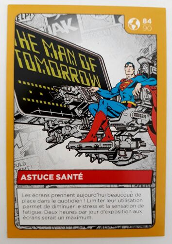 Carte Auchan Dc Comics 2022 N° 84 Superman Super-Héros