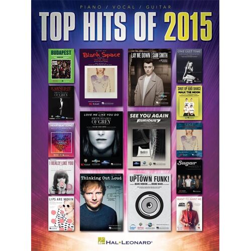 Top Hits Of 2015 - Recueil Piano, Voix Et Guitare Hl00150033 9781495035432