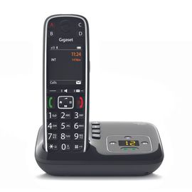 Gigaset E720A - Téléphone sans fil - système de répondeur avec ID d'appelant - ECO Dectgap - noir