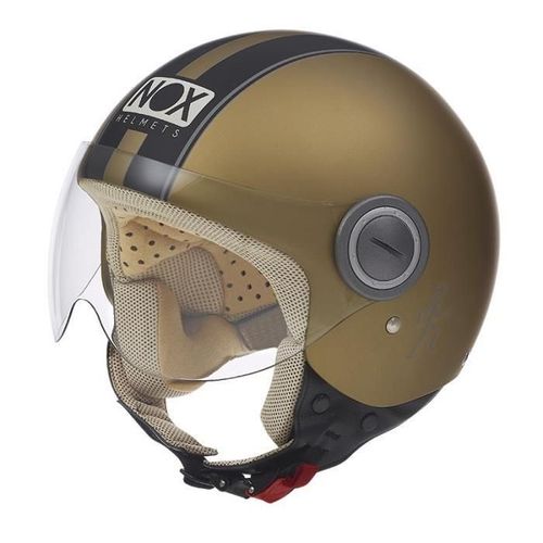 Nox Casque Jet N210 Or Mat Noir - L 59-60 Cm