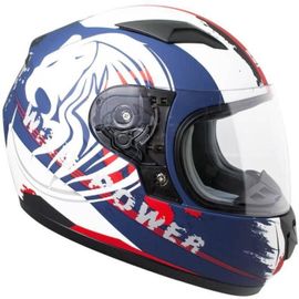 Casque Integral Enfant 215g Wild - Bleu. Blanc Et Rouge Mat - Yl 5152 Cm