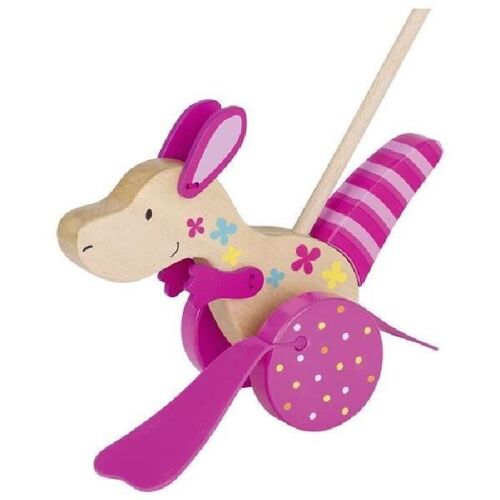Kangourou A Pousser Susibelle - H18.5 Cm - Bois