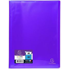 Protege Documents Soude - 21 X 29.7 - 80 Vues - Pochettes Crital Lisses - Bleu Turquoise