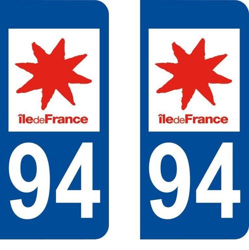 Autocollant Departement 94 - Val De Marne -X2-