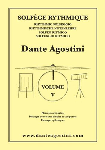 Dante Agostini : Solfège Rythmique - Volume 5 - Recueil Batterie 9790707005156 Carmk6