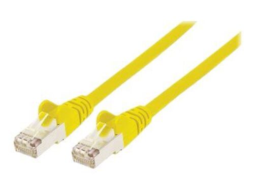 Intellinet Network Patch Cable, Cat7 Cable/Cat6A Plugs, 20m, Yellow, Copper, S/FTP, LSOH / LSZH, PVC, RJ45, Gold Plated Contacts, Snagless, Booted, Lifetime Warranty, Polybag - Cordon de...