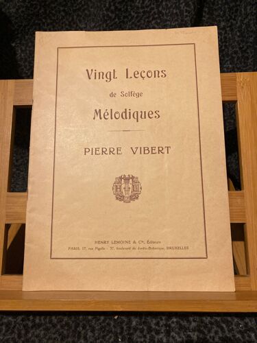 Pierre Vibert Vingt Lecons De Solfège Mélodiques Partition Ed. Henry Lemoine