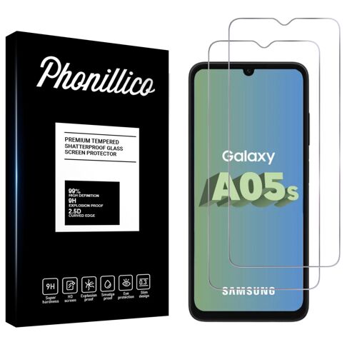 Verre Trempé pour Samsung Galaxy A05S [Pack 2] Film Vitre Protection Ecran Phonillico®