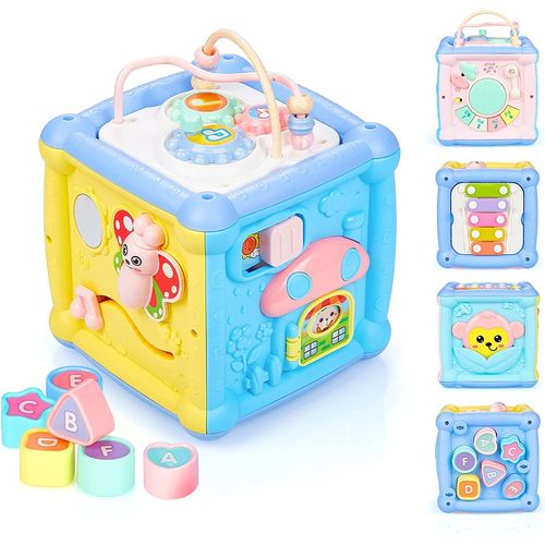 Centre D'activité Cube Bébé,Labyrinthe De Perles Préscolaire Boîte D'apprentissage Sur L'éducation Précoce Xylophone Jouets Pour Enfants Noël Cadeaux