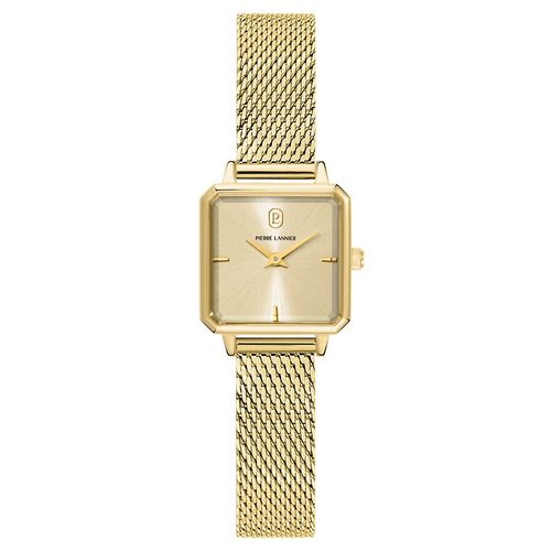 Montre Femme Leonor Doré Cadran Doré Bracelet Acier Milanais Doré 12 Mm