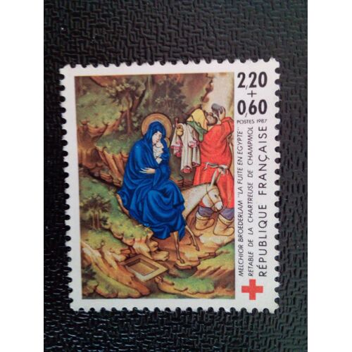 Timbre France Yt 2498 La Fuite En Egypte De Melchior Broederlam 1987