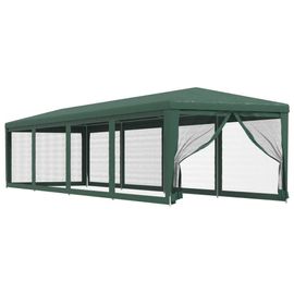 Vidaxl Tente De Fête Et 10 Parois Latérales En Maille Vert 3x12 M Pehd