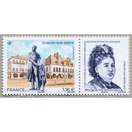 96ème Congrès De La Fédération Française De Associations Philatéliques À Châlon Sur Saône Vignette Attenante : Statue De Nicophère Niepce Inventeur De La Photographie Année 2023 N° 5687 Yt Luxe