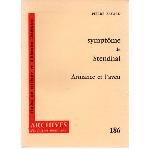 Symptôme De Stendhal - Armance" Et L'aveu