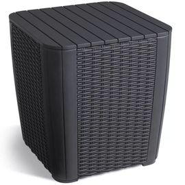 Keter Table D'appoint De Jardin Luzon Osier Rond Graphite