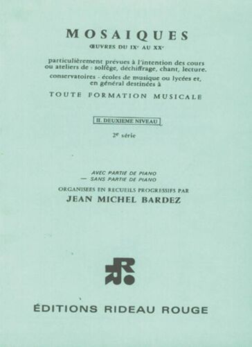 Jean-Michel Bardez : Mosaïques 2ème Niveau - 2ère Série - Recueil Tous Les Instruments Carmf998 9788850730261