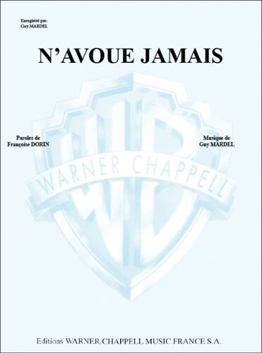 Mardel Guy : N'avoue Jamais - Recueil Vocal And Piano Carmf135 9788882917425