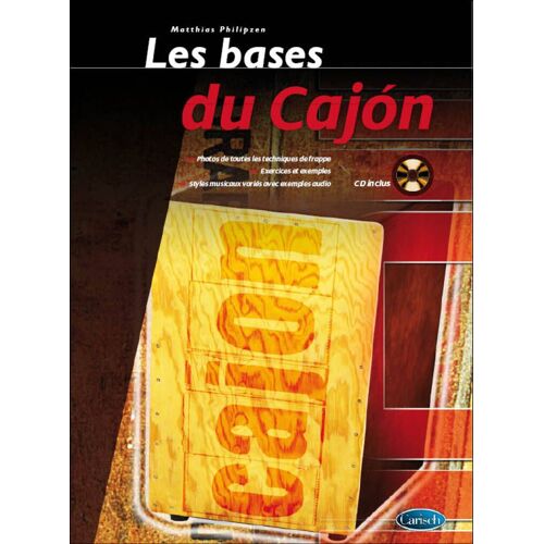 Matthias Philipzen : Bases Du Cajon - Recueil Avec Cd Percussion Carmf2301 9788850726523