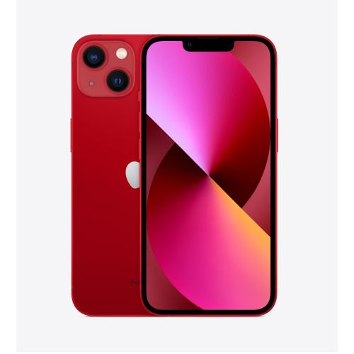 Vitre Arrière Iphone 13 - Rouge + Logo
