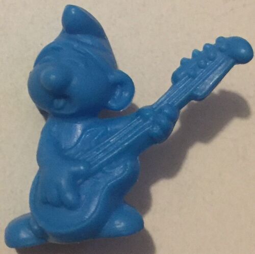 Figurine Schtroumpf Avec Une Guitare, Smurfs, Omo 1983, Peyo, Bande Dessinée
