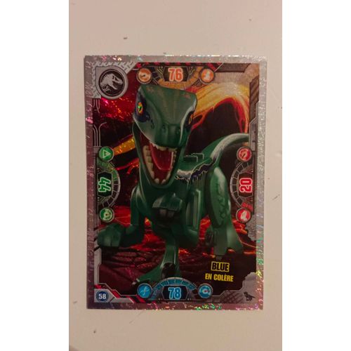 Carte Lego Jurassic World Rare Blue En Colère 