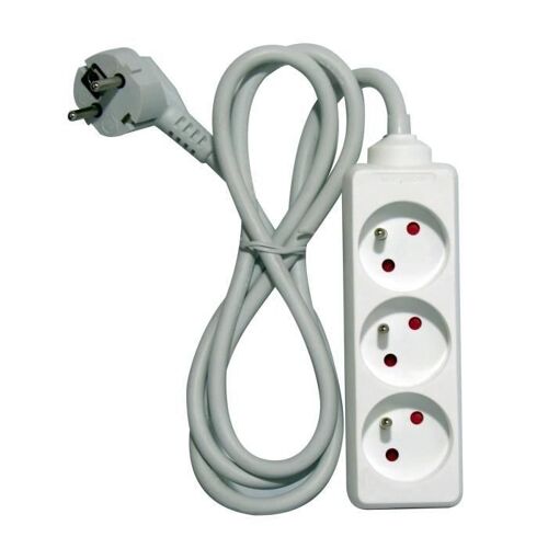 CHACON Bloc multiprise 3 prises 16A 5m blanc