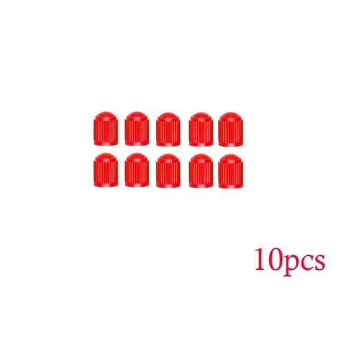 10pcs-Rouge - Vanne Anti-Poussière En Plastique Pour Voiture, Couvercle D'anneau En Caoutchouc, Vanne Breton, 20 Goujons