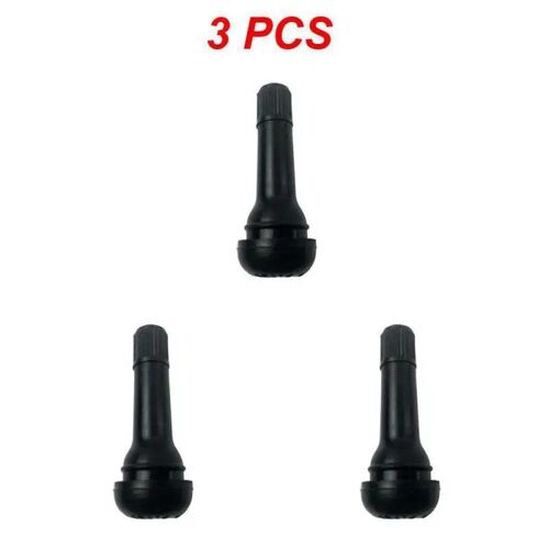 Tr414 3pcs - Vanne Sans Chambre À Air Pour Voiture Avec Noyau De Assujet, Caoutchouc Noir, Type Pression, Tige De Assujet, Cache Anti-Poussière, Automobile, Tr414