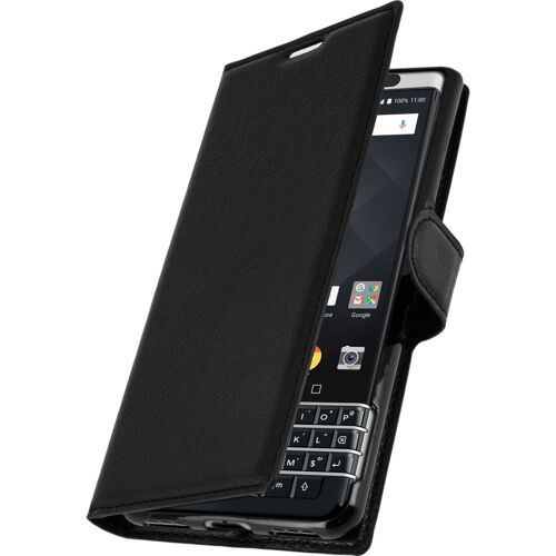 Etui AVIZAR BlackBerry Keyone Porte-carte Stand Noir