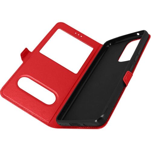 Etui AVIZAR Samsung A53 5G Double Fenêtre Rouge