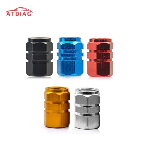 Bleu - Valves De Pneus De Roue De Voiture En Aluminium, Anti-Vol, Valves De Tige De Pneu, Bouchons D'air, Crique Hermétique, Livraison Gratuite