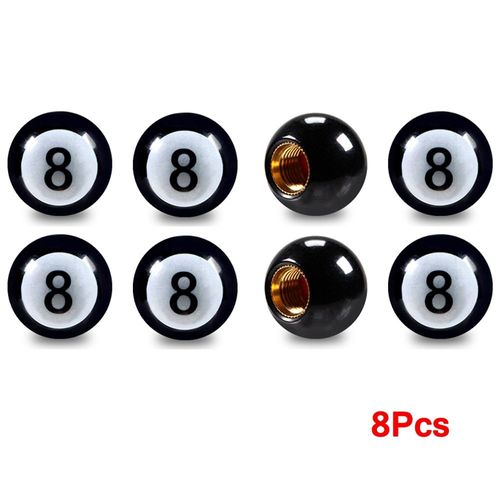 8pcs - Universel Voiture Bouchon De Valve De Pneu De Roue Couvercles Anti-Poussière Pour Voiture, Camion, Suv, Moto, Vélo Voiture Capuchons De Valve